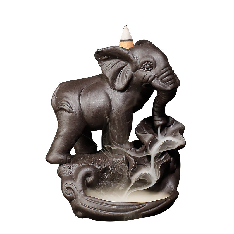 INCENSÁRIO ELEFANTE BACKFLOW + 20 INCENSOS DE BRINDE